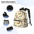 thumbnail image 5 of Picia Dachshund Dog Large Capacity Backpack Classic Style Backpack Casual Backpack Water-Resistant School Work Travel Outdoor Backpack, 5 of 8