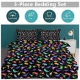 thumbnail image 5 of 3 Pcs Soft Bedding Set, Includes 1 Duvet Cover with Zipper And 2 Pillow Shams,Fun Dinosaur Pattern King(102"×90"), 5 of 8