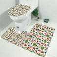 thumbnail image 2 of White Christmas Gnome Pattern Bathroom Rugs Sets 3 Piece,Toilet Cover Set,Absorbent Non Slip Bathroom Mats Sets with U-Shaped Contour Rug Toilet Rug Set, 2 of 5
