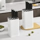 thumbnail image 4 of Organizador de bloques de cuchillos para encimera de cocina | Portacuchillos de 11 ranuras con inserto desmontable y orificios de drenaje | Almacenamiento de utensilios para cuchillos y tijeras que, 4 of 5