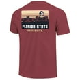 thumbnail image 3 of Men's Garnet Florida State Seminoles Striped Campus Skyline T-Shirt, 3 of 3