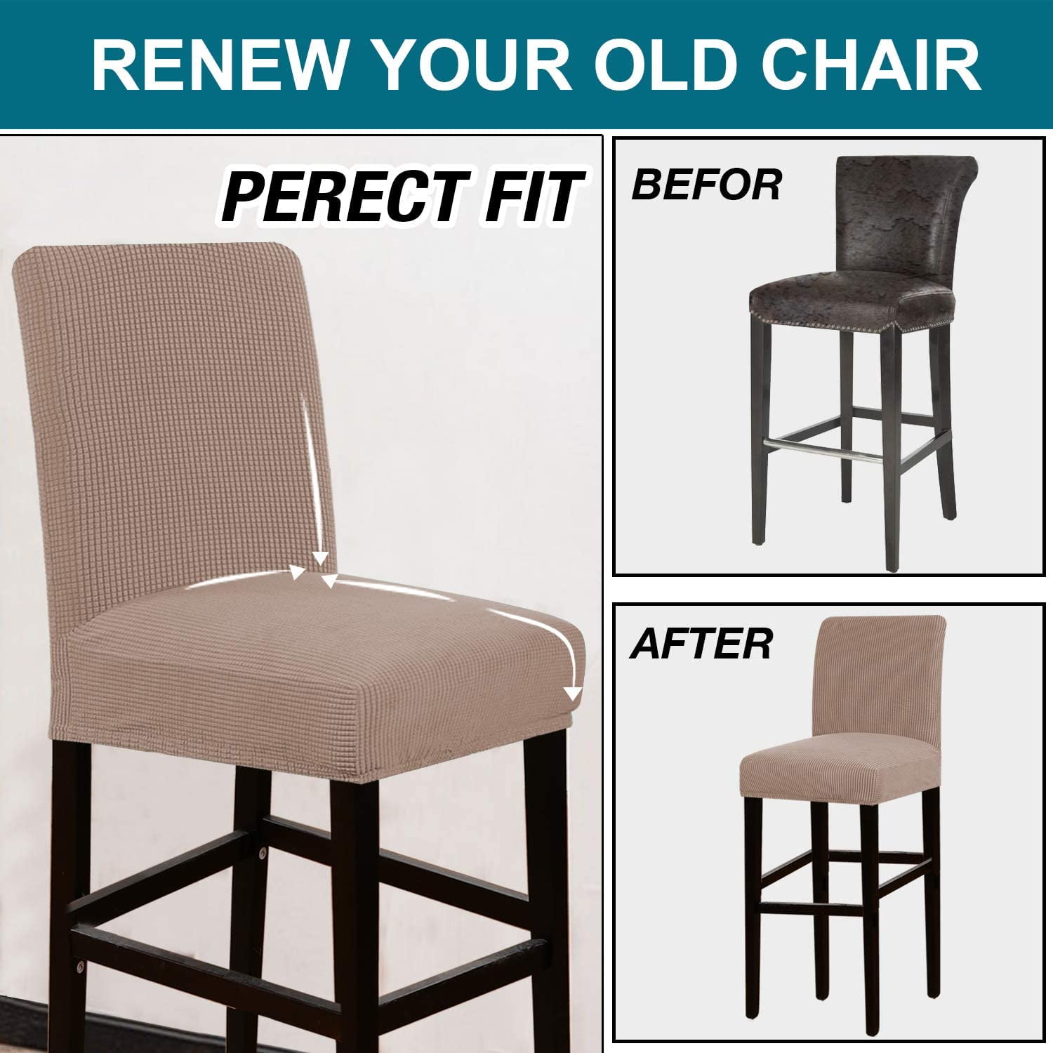 Stretch Bar Stool Cover Counter Stool Pub Chair Slipcover for