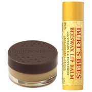 ($13 Value) Burt's Bees Natural Lip Moisture Holiday Gift Set - Overnight Lip Treatment Plus Beeswax Lip Balm