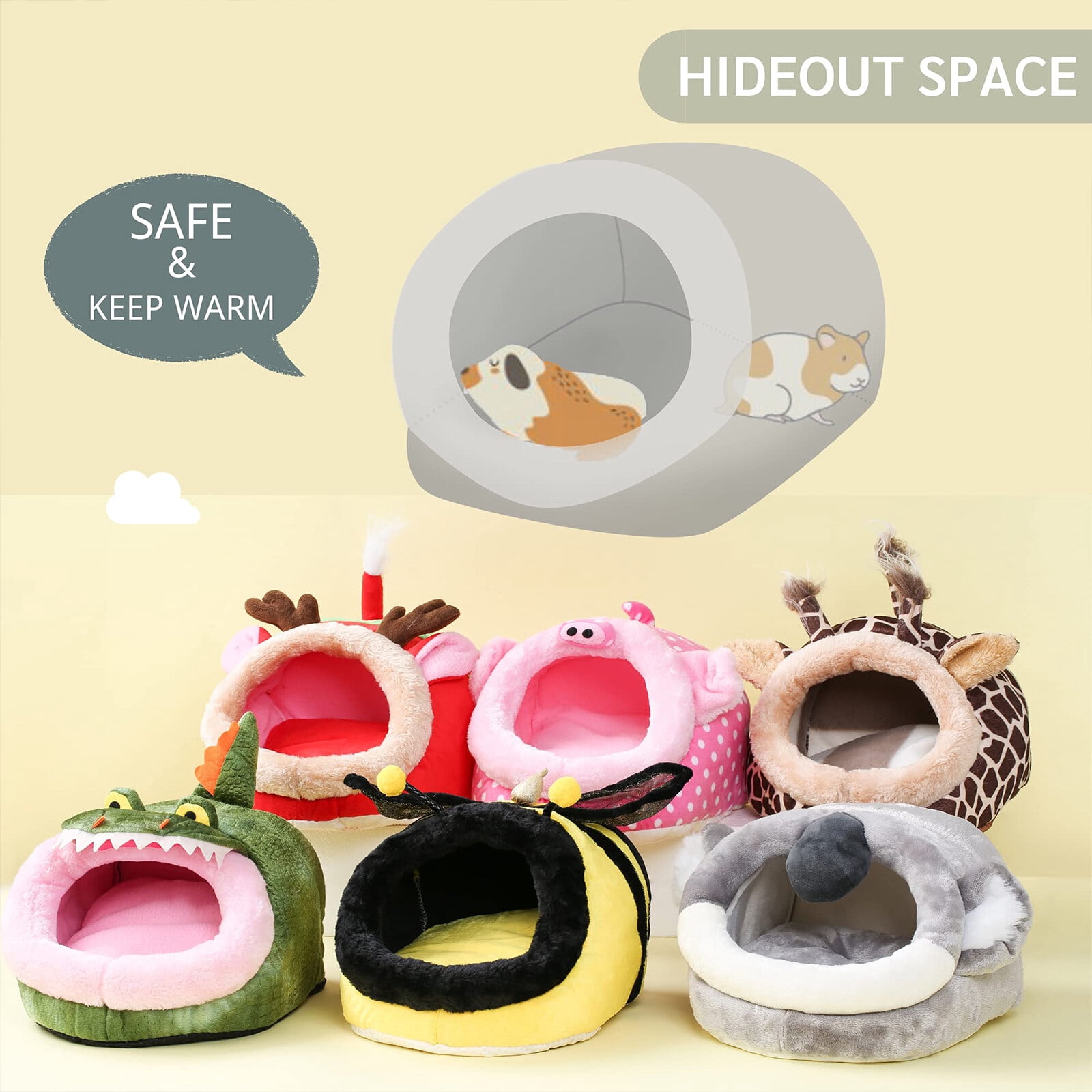 Chinchilla Hedgehog Guinea Pig Bed Accessories Cage Toys Bearded Dragon House Hamster Supplies Habitat Ferret Rat