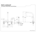 thumbnail image 3 of Kingston FB755DKLSP Kaiser Two-Handle 4-Hole 8" Centerset Kitchen Faucet with Side Sprayer in Oil Rubbed Bronze, 3 of 5