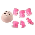 thumbnail image 1 of Juego de rodilleras y coderas para casco para niños, conjunto de equipo de protección, rodilleras para monopatín, patinaje sobre ruedas, deportes rosa, 1 of 8