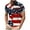 Red, variant on UVEASISHA Mens 4th of July Patriotic Golf Shirts Distressed American Flag Print Polos Shirt Big and Tall Casual Button Collared T-Shirt Beige XL