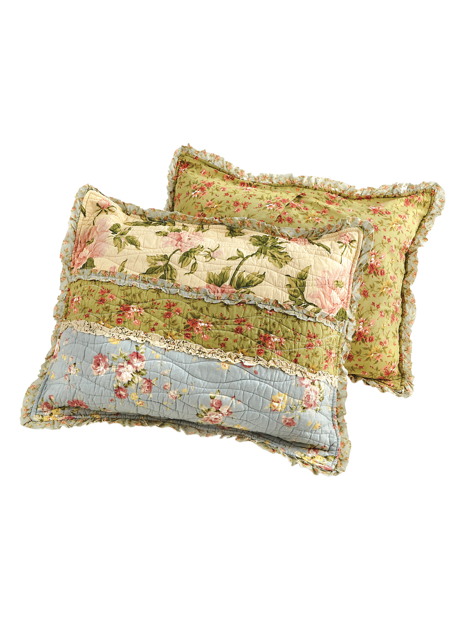 Gallerie II Garden Dream Pillow Sham French Cottage Quilted Floral