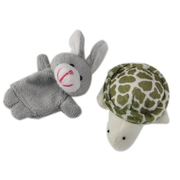 Títeres de Cuentos Animal Felpa Juguete para Niño Bebé Sunnimix Liebre y tortuga