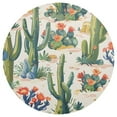thumbnail image 3 of Ryvnso Many Cactus Flowers Round Plate Mats Dining Table Placemat Set of 4 for Holiday Decoration, 3 of 7