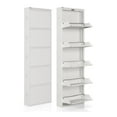 thumbnail image 3 of Antibacterial 5 Tier metal shoe cabinet side holes 5-Tier - White, 3 of 5