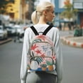 thumbnail image 7 of FORMRS Mini Backpack Purse for Women Travel Daypack Casual Shoulder Bag, Flowers and Leaves, 7 of 7