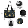 thumbnail image 2 of FORMRS Canvas Laptop Tote Bag for Women with 15.6" Computer Compartments Shoulder Handbag, Orange Fireflies Pattern, 2 of 7