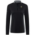 thumbnail image 2 of Women's Levelwear Black Vegas Golden Knights Moxie Insignia Core Quarter-Zip Pullover Top, 2 of 3
