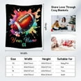 thumbnail image 4 of Personalized Football Blanket, Custom Football Gifts for Boys Men Adults, Flannel Throw Blankets for Team Player, Sport Theme Throws Boys Room Decor for Couch Sofa (Colorful, 30x40 Inch), 4 of 6