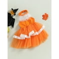 thumbnail image 3 of Mialoley Filles une Ligne Robe, Robe Sans Manches Licou Dos Patchwork Brillant Robe d'Été en Tulle, 3 of 9