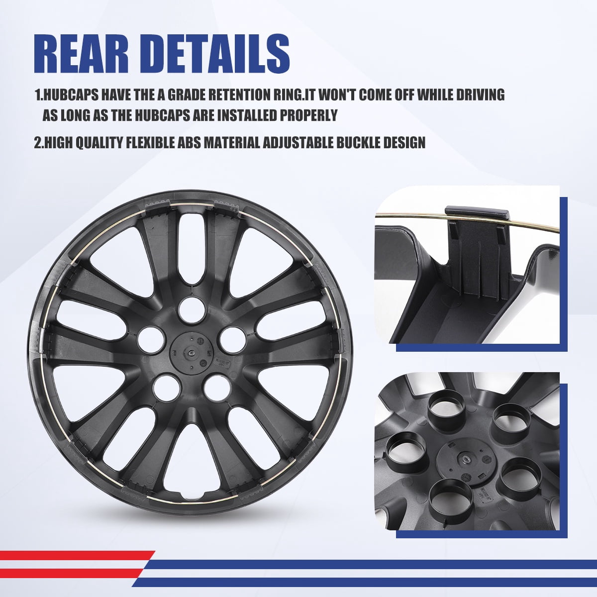 1 Piece 16" Hubcaps Wheel Rims Cover Fit for 2013-2018 Nissan Altima Sedan Compatible with Steel Wheels Snap on Installation(16-inch,Black Lacquer)