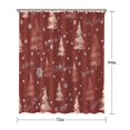 thumbnail image 5 of Red Christmas Tree Pattern Shower Curtain 72"x84" ,Bathroom Decorative Shower Curtains Set with 12 Hooks,Modern Waterproof Washable Shower Curtain, 5 of 6