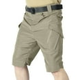 thumbnail image 2 of DPTALR George Men's Military Cargo Shorts Rip Stop Outdoor Shorts #Khaki Big and Tall Men XXXXL, 2 of 5