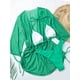 thumbnail image 2 of Traje de baño de 3 piezas para mujer, conjunto de bikini halter con mameluco de tres piezas Verde Medio CH Verde Medio CH Xishao ropa, 2 of 2