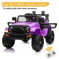 thumbnail image 2 of SESSLIFE 12V Kids Ride On Car, Purple Electric Car for Girls, Motorized Riding Toys with Parents Remote Control, LED Lights, 2 of 10