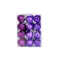 thumbnail image 1 of crowdstage 24Pcs Christmas Tree Balls Ornaments for Xmas Christmas Tree 30mm/1.18" Shatterproof Christmas Tree Decorations Hanging Ball for Holiday Wedding Party Christmas Decorations(Purple), 1 of 1