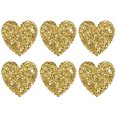 thumbnail image 1 of Uxcell 6-Pack Parches de Corazón de Strass para Planchar 4.5cm Apliques Adhesivos Dorados Brillantes para DIY/Ropa/Zapatos/Bolsas, 1 of 7