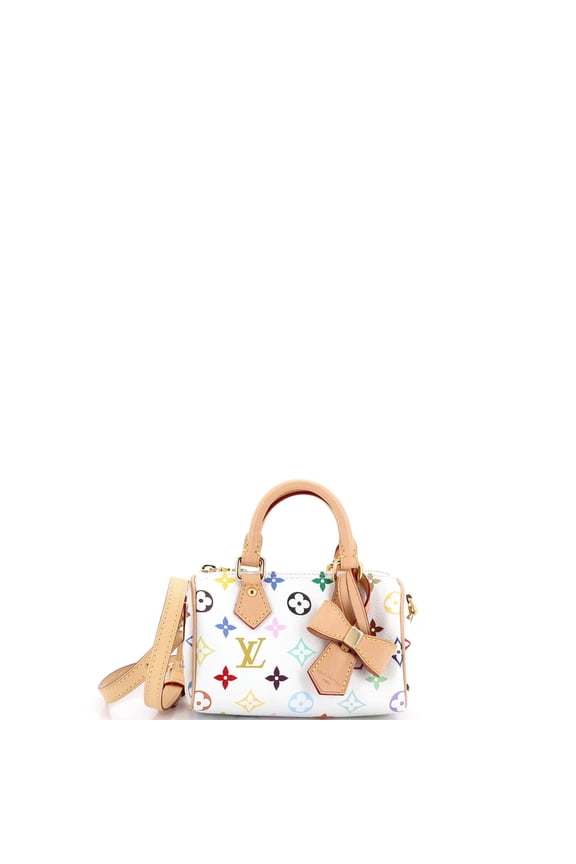 Pre-Owned x Takashi Murakami Speedy Bandouliere NM Bag Monogram Multicolor Nano By Rebag