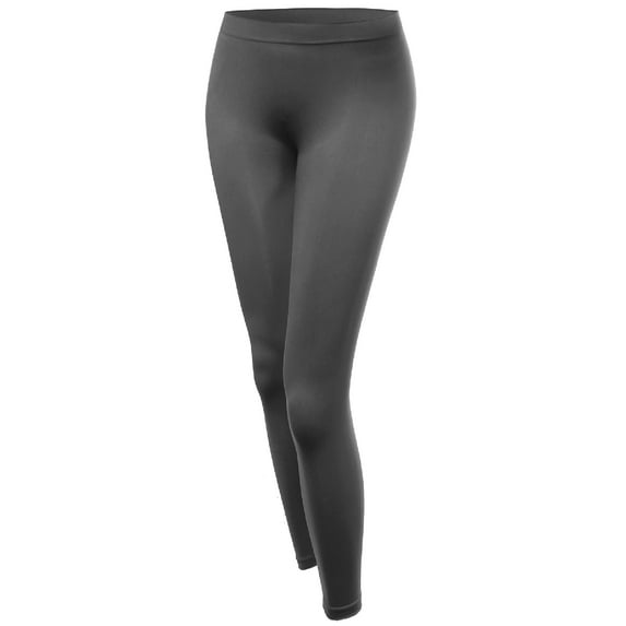 FashionOutfit Women's Basic Solid Seamless Ankle Leggings
