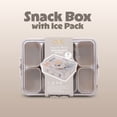 thumbnail image 6 of Cook with Color 8-Compartment Portable Snack Box Food Storage Carrier with Ice Pack, Leak-Proof, Taupe, 6 of 7