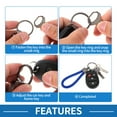 thumbnail image 6 of Unique Bargains Car Keychain Universal Key Chain with Ring for Key Fobs for Home Leather Zinc Alloy Dark Blue 2 Pcs, 6 of 6