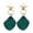 Green, variant on Grandest Birch 1 Pair Women Dangle Earrings Contrast Color Rhombus Shape Alloy Durable Drop Earrings Lady Accessory Alloy Green