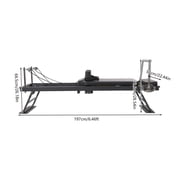 Denest Foldable Pilates Reformer Workout Machine Cardio Fitness Full Body Yoga Reformer