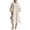 White, variant on Midi Dresses for Women Lantern Sleeve Cotton Linen Tunic Dress Loose Fit Button Front 3D Floral Applique A Line Dress Elegant Party Fall Outfits