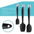 thumbnail image 2 of Set de 3 utensilios de cocina - Espátula de repostería de silicona 100% Apto para uso alimentario Accesorios de cocina antiadherentes resistentes al calor - Negro Sailing Electrónica, 2 of 5
