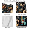 thumbnail image 4 of luoweisi Men's Beach Shorts Quick Dry Swim Trunks with Mesh Lining Musical Instrument S, 4 of 5