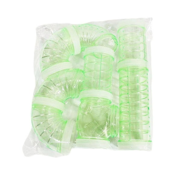 Greeniant Tubos de hámster, juguete divertido e interesante para hámsteres, conexión externa, túnel, tubo de pista, juguete Juguetes de animales pequeños amarillo