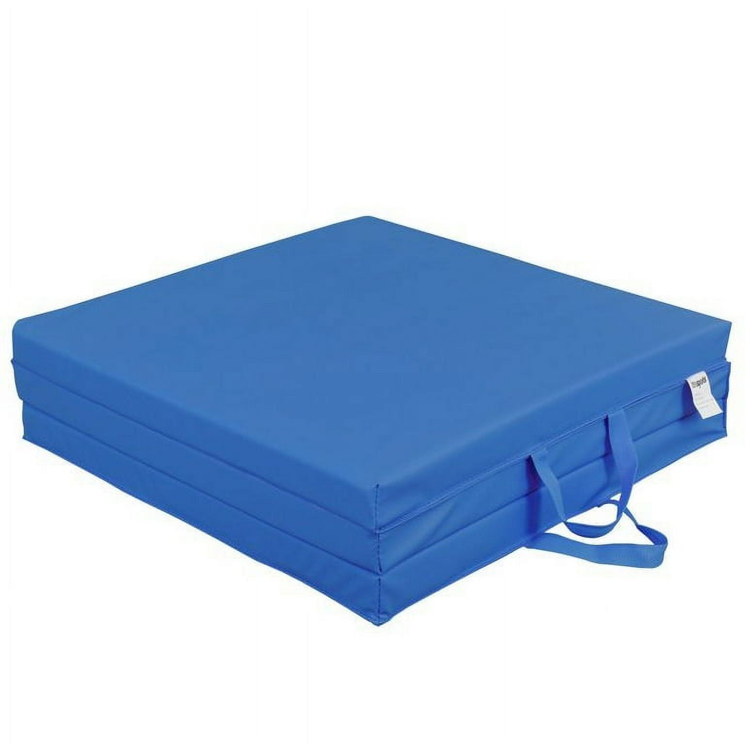 Zeny 6' x 2' Exercise Tri-Fold Gym Mat,Aerobics Yoga Workout Tumbling Mats for Home Gym Flooring with Carry Handles for Gymnastics, Stretching, Martial Arts-Blue