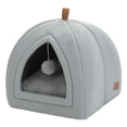 thumbnail image 2 of PAWZ Road 2 in 1 Cat Bed Foldable Pet Cave for Indoor Pet Cat House for Kittens and Dogs Gray, 2 of 12
