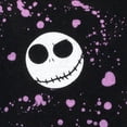 thumbnail image 3 of Disney Nightmare Before Christmas Big Girls' Short Sleeve French Terry Skater Dress Black Jack Skellington Purple Splatter, 3 of 3