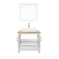thumbnail image 2 of Demi Bonn 32" Bathroom Vanities Cabinet with Sink, Doors, Open Shelf and Mirror, Single Bathroom Vanity Cabinet, Faucets and Drains Not Included, White, 2 of 6