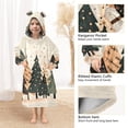 thumbnail image 3 of FORMRS Wearable Blanket Hoodie with Sleeves for Kids Cozy Flannel Sweatshirt, Beige Christmas Trees, 3 of 7