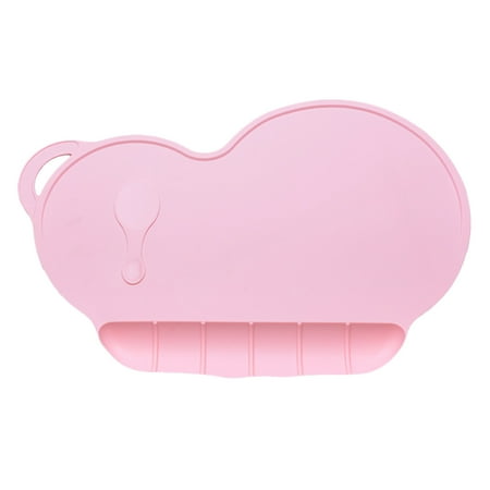 

NUOLUX Baby Silicone Anti-slip Placemats Washable Placemats Infant Cartoon Tablemats (Pink)