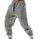 thumbnail image 1 of Pantalones largos para hombre con cordón, cintura elástica y forro polar, color liso, bolsillo, sudadera con capucha y pierna ajustada, pantalones de chándal holgados, pantalones para hombre, 1 of 5