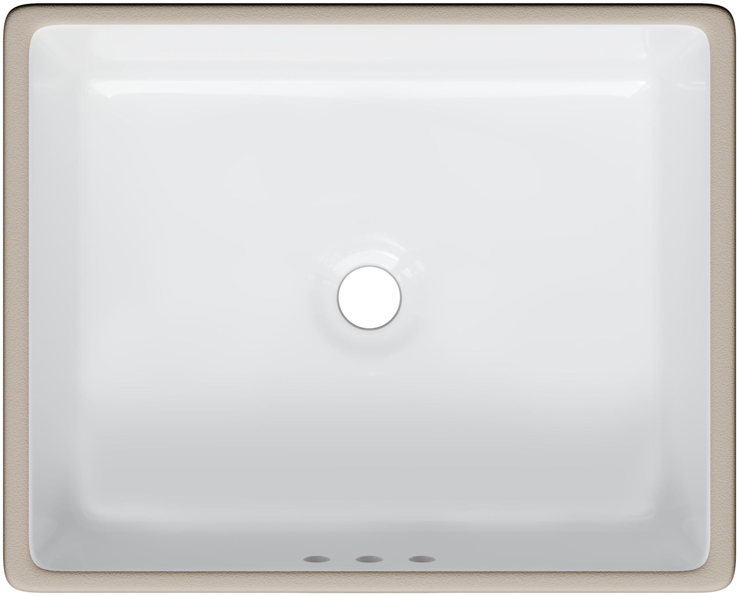 Miseno MNO1713BWH 17 x 13 in. Rectangular Undermount Bathroom Sink with Rear Overflow, White