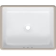 thumbnail image 3 of Miseno MNO1713BWH 17 x 13 in. Rectangular Undermount Bathroom Sink with Rear Overflow, White, 3 of 7
