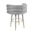 thumbnail image 4 of TOV Furniture Betty 26.4"H Velvet Counter Stool in Gray/Gold, 4 of 6