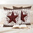 thumbnail image 3 of Texas Star Vintage Outdoor Waterproof Pillow Covers, Red Berry Retro Art White Wooden Decorative Square Throw Pillowcase Sofa Cushion Sham for Patio/Couch/Chair, 26"x26" 2 Pack, 3 of 8