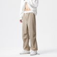 thumbnail image 3 of 2024 Spring New Fashion Straight Casual Men's pants Elastic Waist Slim Fit Man Sweatpants Harajuku Autumn Drawstring Trousers, 3 of 5