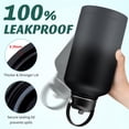 thumbnail image 3 of 64oz Insulated Water Bottle with Straw & Spout Lids, Stainless Steel Half Gallon Jug with Paracord Handle, Leakproof, BPA-Free, 3 of 9